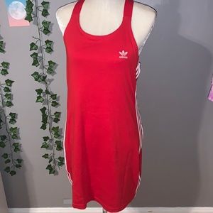 Red adidas dress